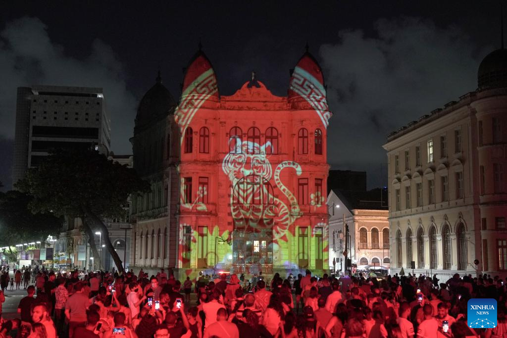 Light show celebrates Chinese Lunar New Year, Beijing 2022 Winter Olympics in Brazil