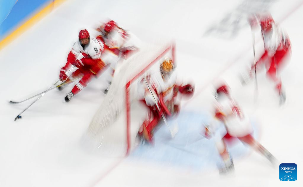 Women's ice hockey preliminary round Group B match: China vs. Denmark
