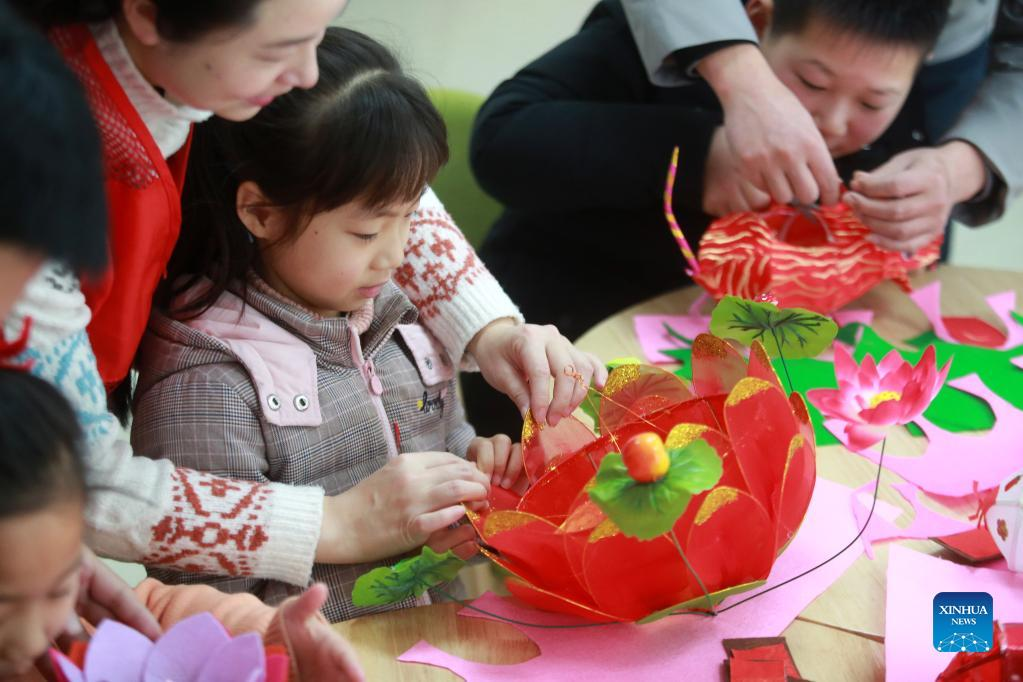 Various events held across China to celebrate upcoming Lantern Festival