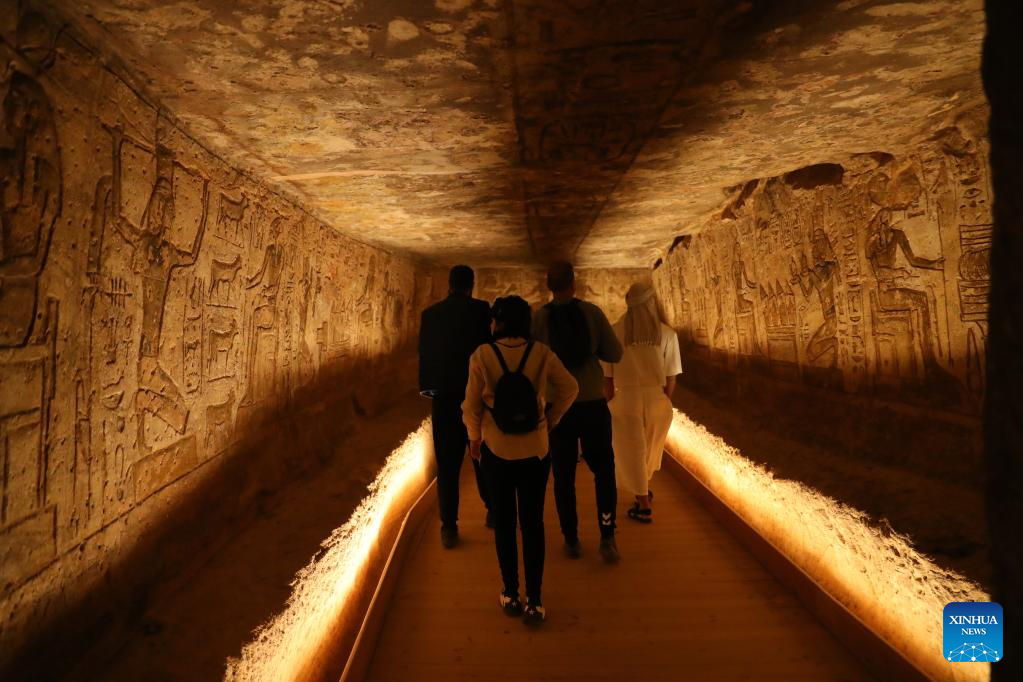 Tourists visit Great Temple of Abu Simbel in Egypt