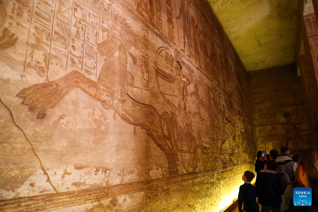 Tourists visit Great Temple of Abu Simbel in Egypt