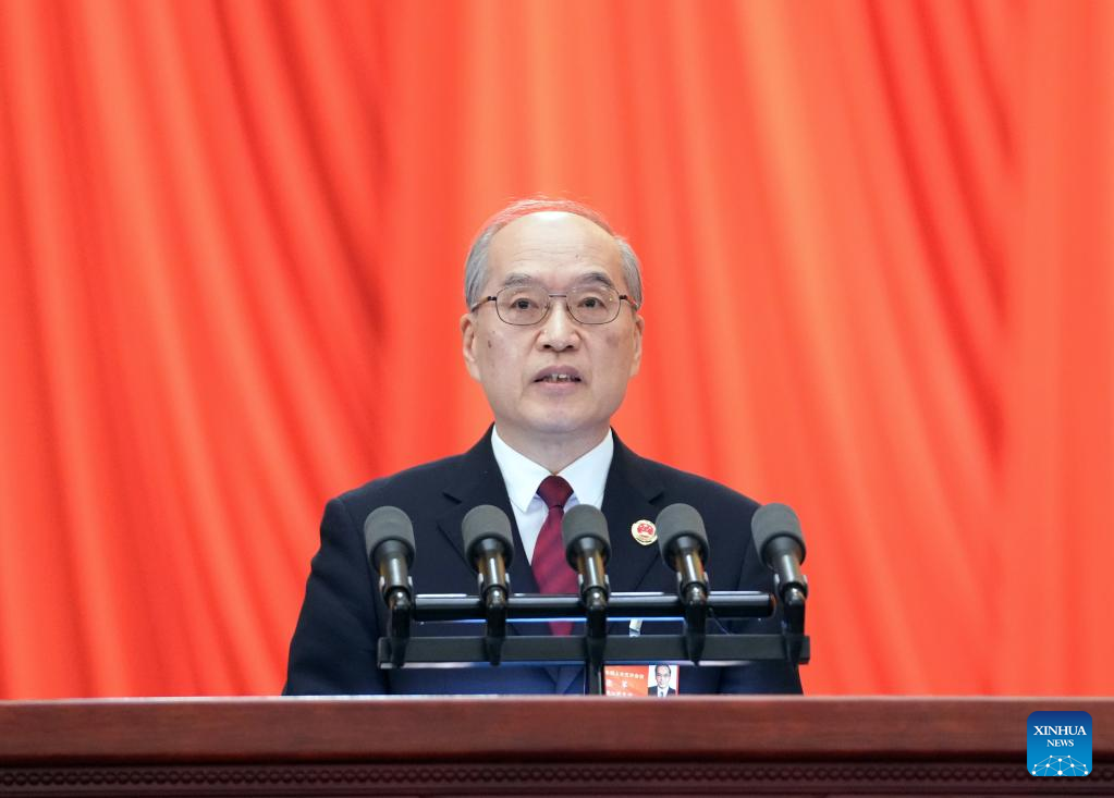 China's national legislature holds 2nd plenary meeting of annual session