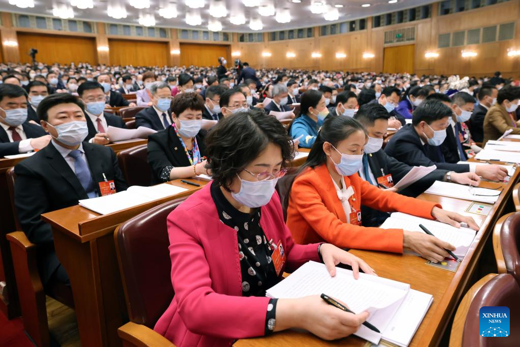 China's national legislature holds 2nd plenary meeting of annual session
