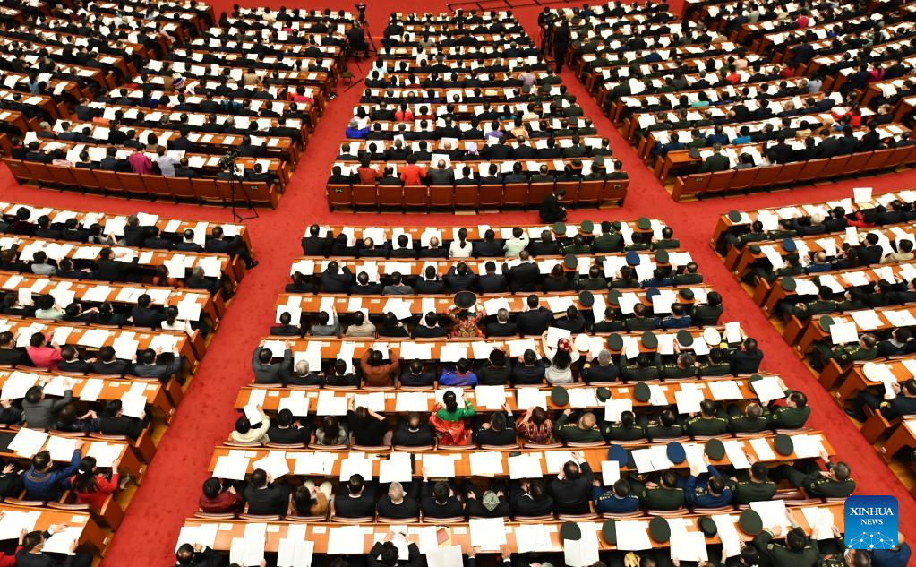 China's national legislature holds 2nd plenary meeting of annual session
