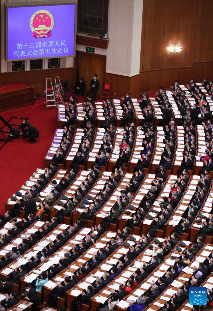 China's national legislature holds 2nd plenary meeting of annual session