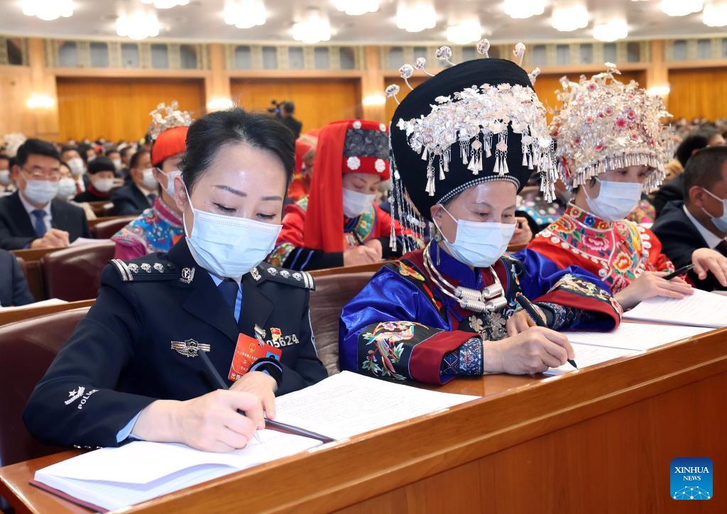 China's national legislature holds 2nd plenary meeting of annual session