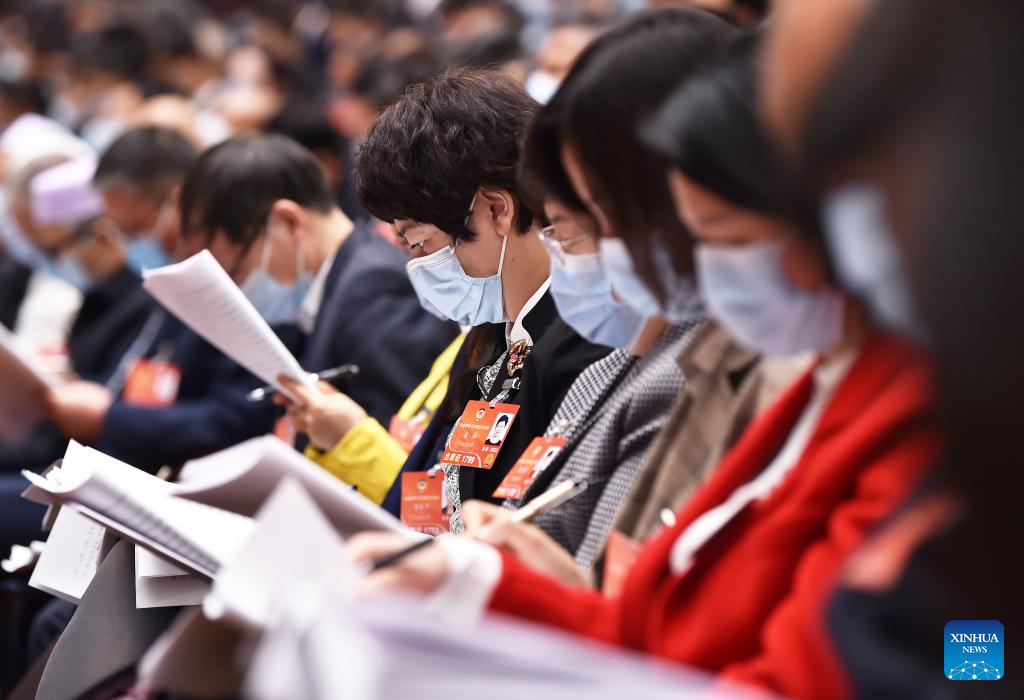 China's national legislature holds 2nd plenary meeting of annual session