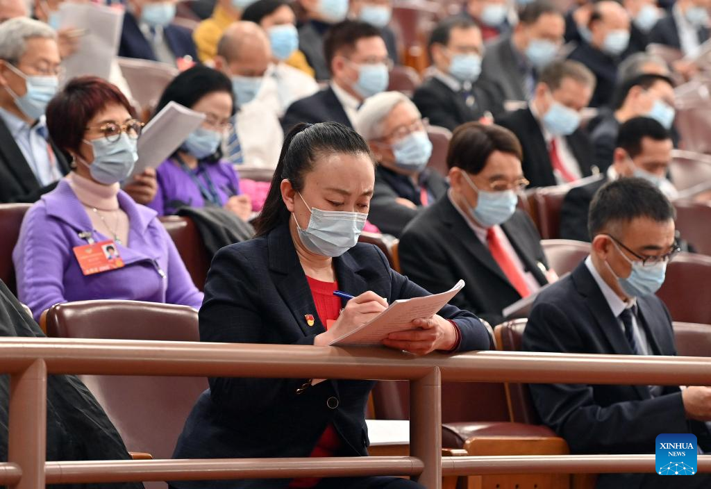 China's national legislature holds 2nd plenary meeting of annual session