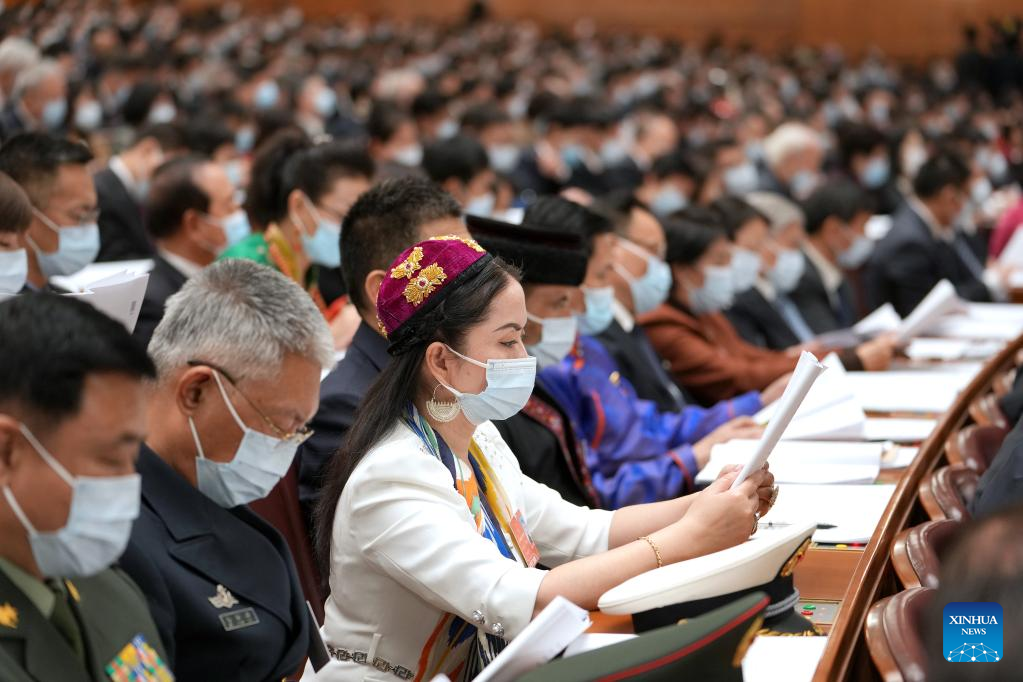 China's national legislature holds 2nd plenary meeting of annual session