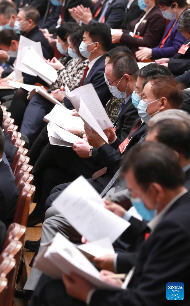 China's national legislature holds 2nd plenary meeting of annual session