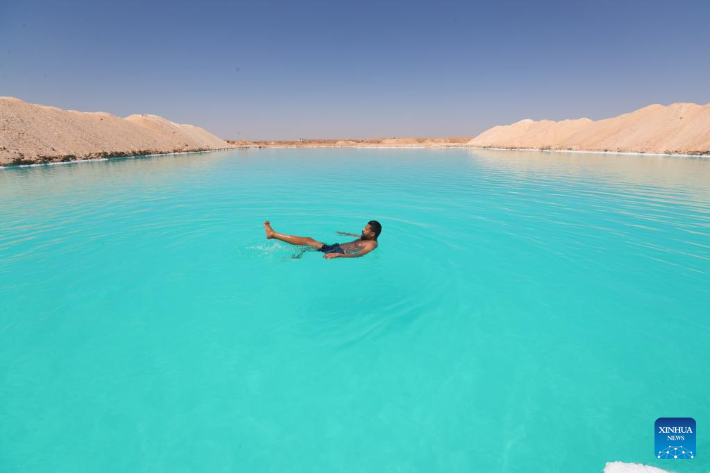 In pics: salt lake at Siwa Oasis in Egypt