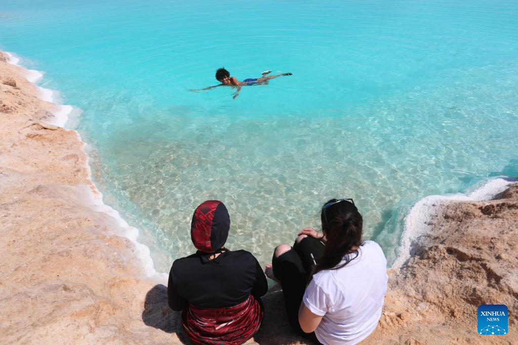 In pics: salt lake at Siwa Oasis in Egypt