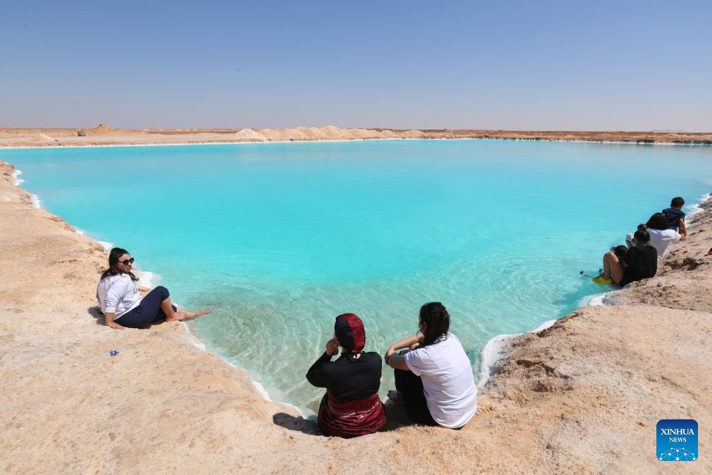 In pics: salt lake at Siwa Oasis in Egypt