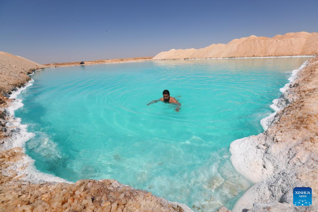 In pics: salt lake at Siwa Oasis in Egypt