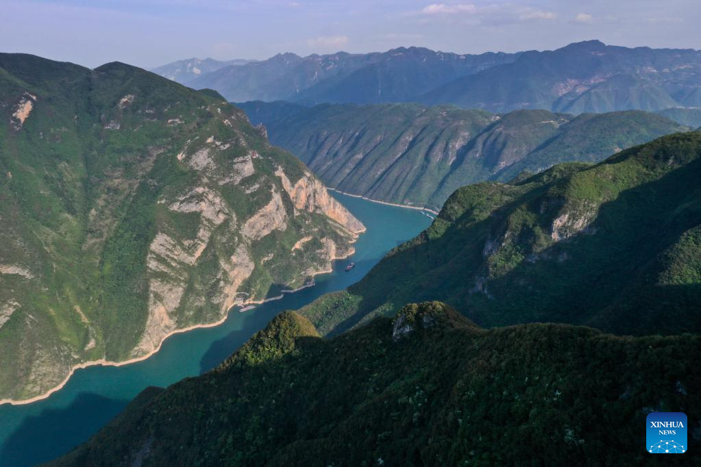 View of Yangtze River in Wushan County, SW China's Chongqing