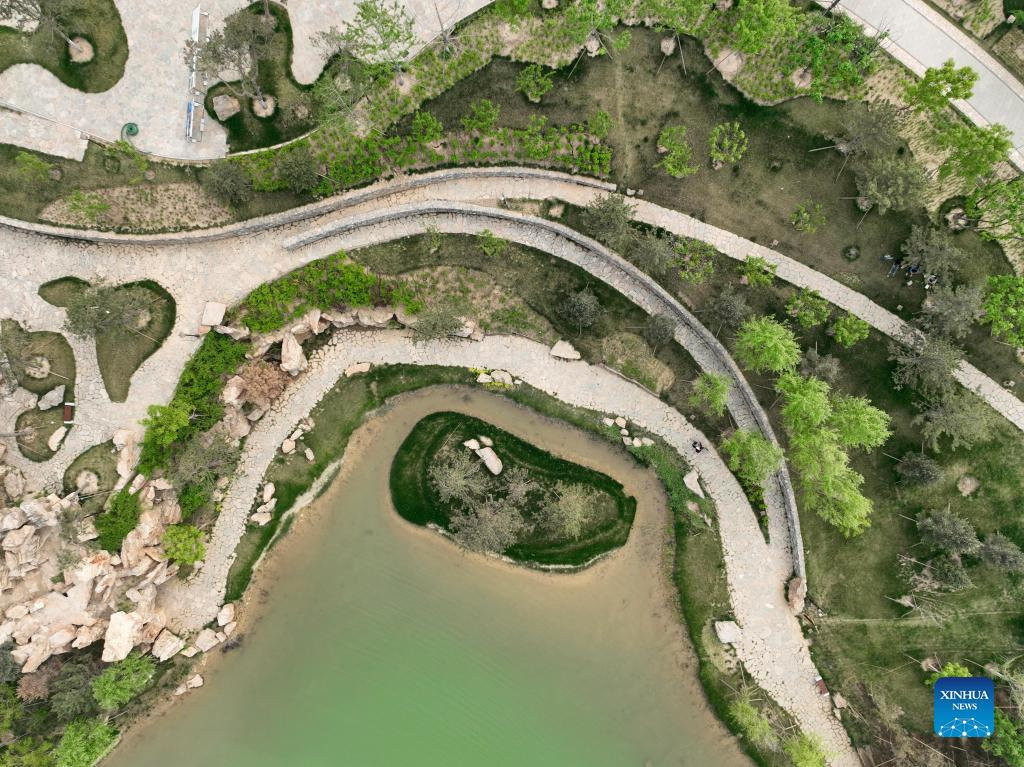 In pics: view of Yuerong Park in Xiong'an New Area