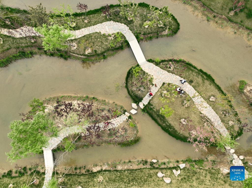 In pics: view of Yuerong Park in Xiong'an New Area