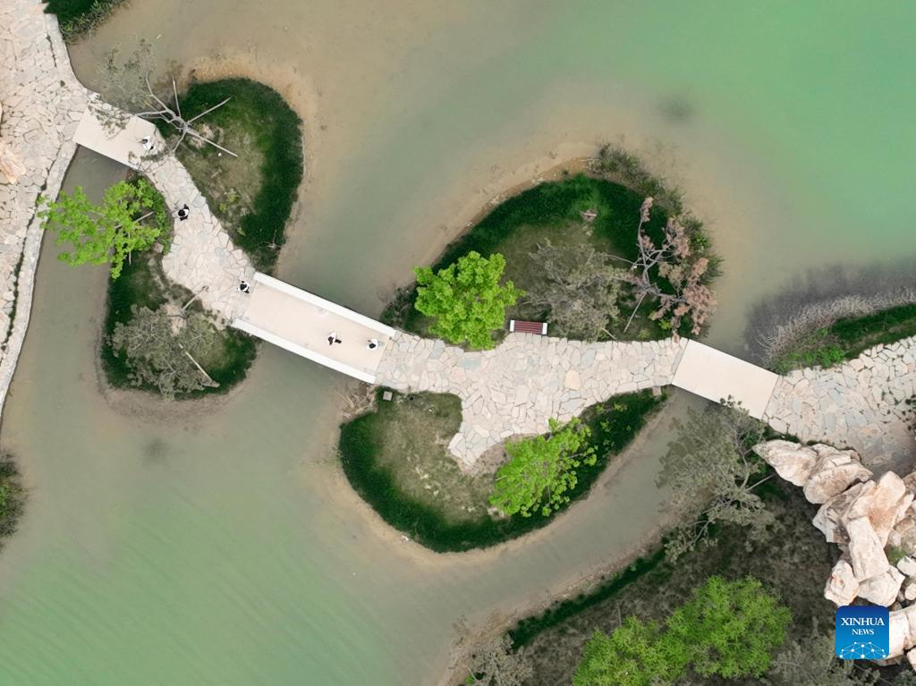 In pics: view of Yuerong Park in Xiong'an New Area