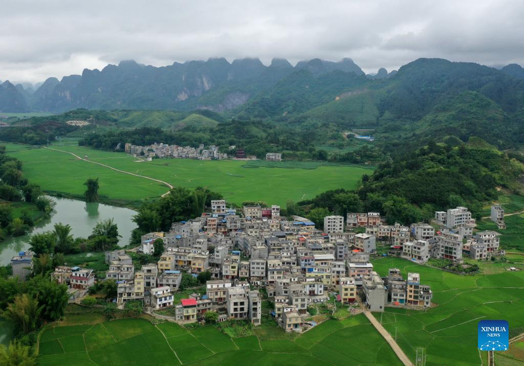 Rural scenery of Bama Yao Autonomous County in China's Guangxi