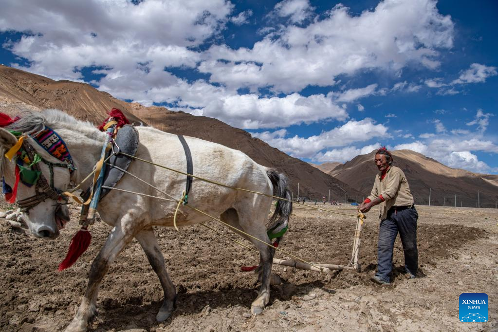 Spring farming begins in nearest administrative township to Mt. Qomolangma