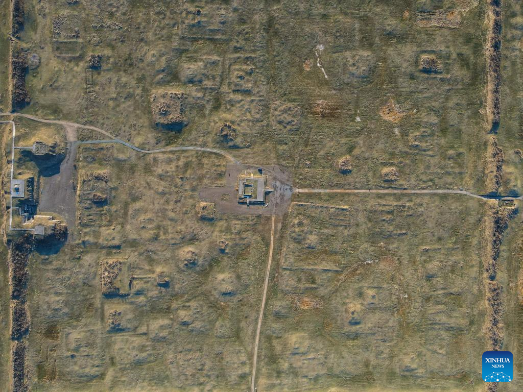 Aerial view of Xanadu relic site in north China's Inner Mongolia