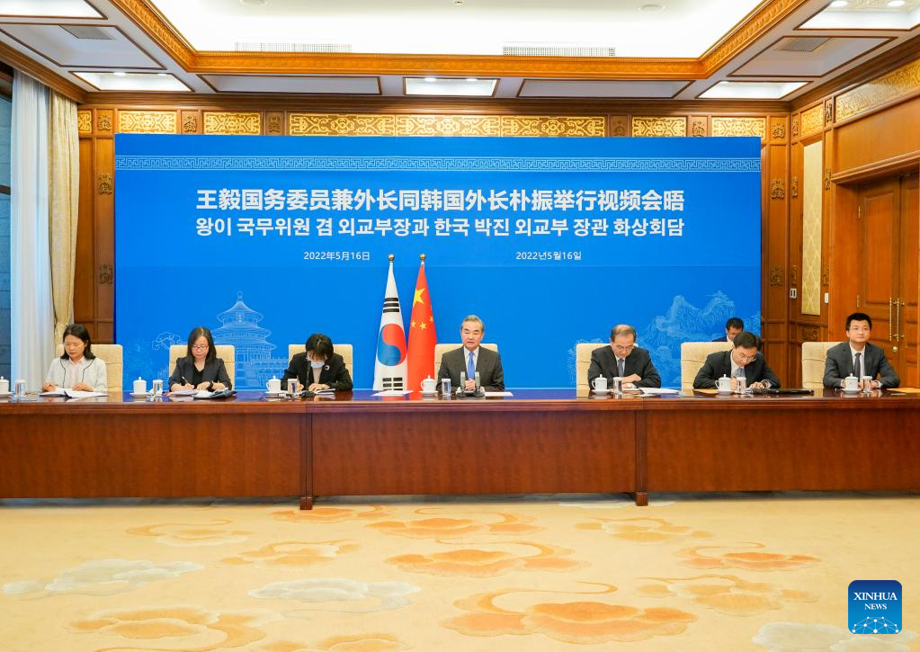 Chinese FM meets ROK's new FM via video link