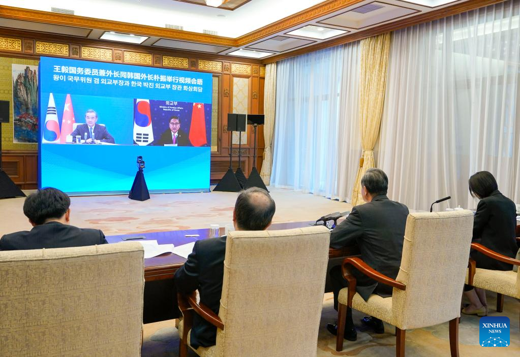 Chinese FM meets ROK's new FM via video link