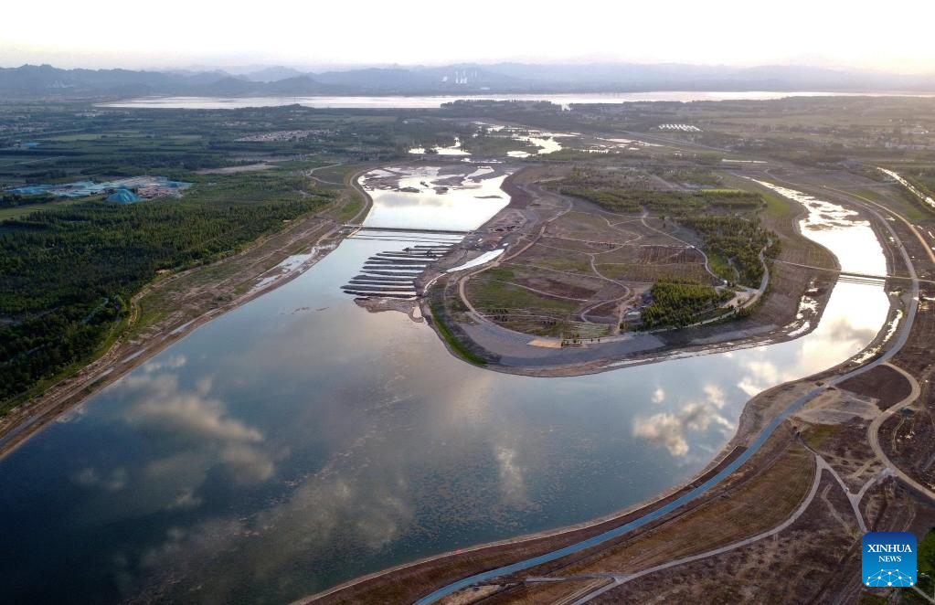 Sceneries of Hutuo River after ecological restoration in Shijiazhuang, N China