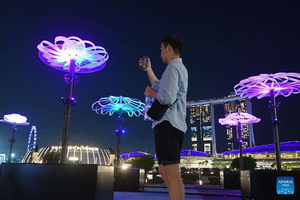 In pics: light show in Singapore