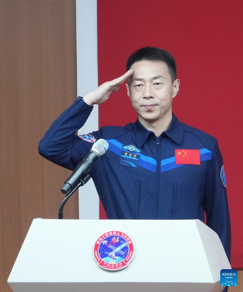 Astronauts of China's Shenzhou-14 mission meet press
