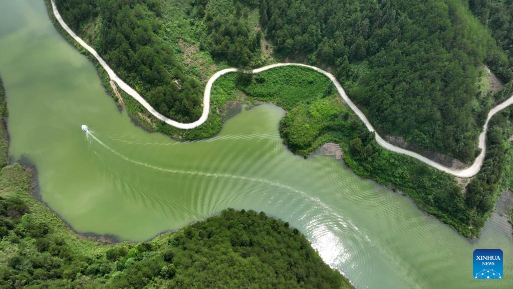 Scenery of Xiaxi Reservoir in SW China's Guizhou