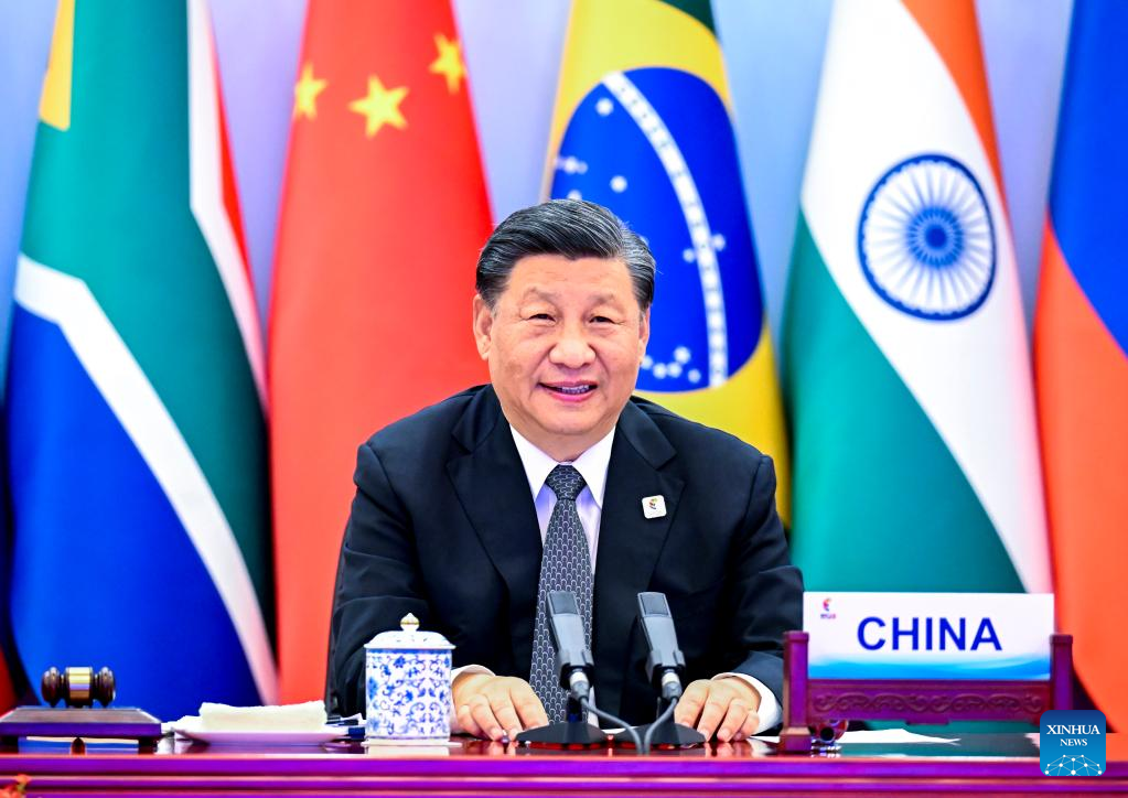 Xi hosts 14th BRICS Summit, stresses importance of fostering high-quality partnership