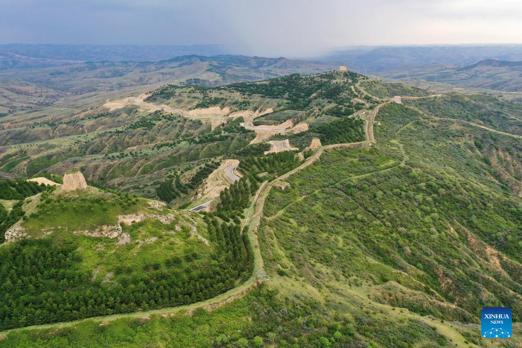 View of Great Wall in China's Inner Mongolia