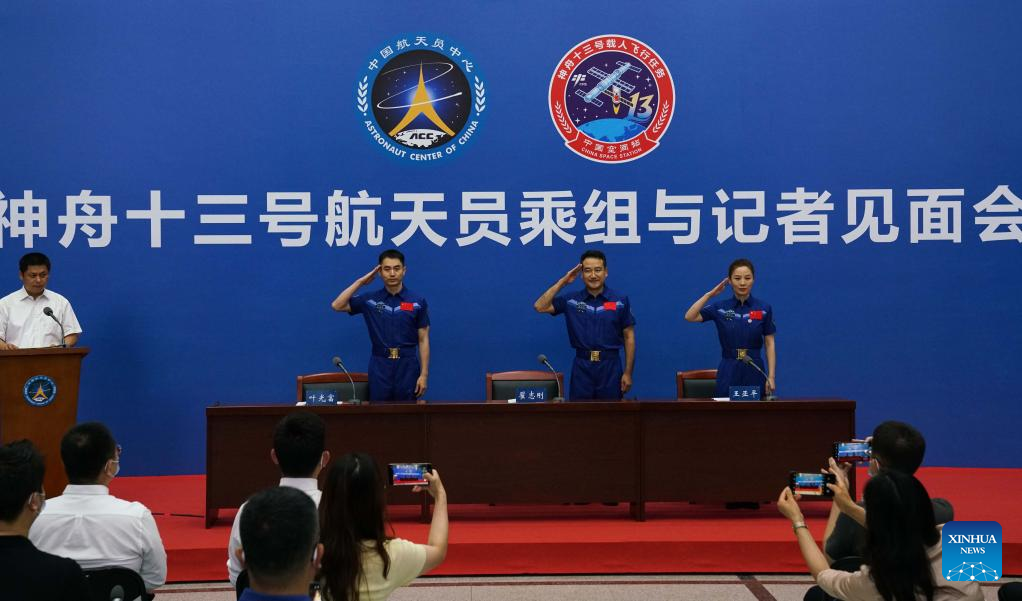 China Focus: Shenzhou-13 astronauts meet press after quarantine, recuperation