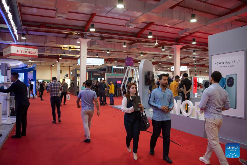 People visit Hawler (Erbil) Information Technology Exhibition in Iraq