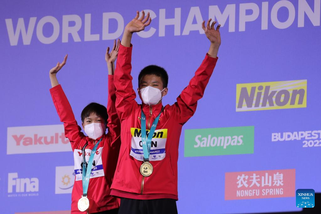 Teenage divers earn 100th gold for China at FINA World Championships