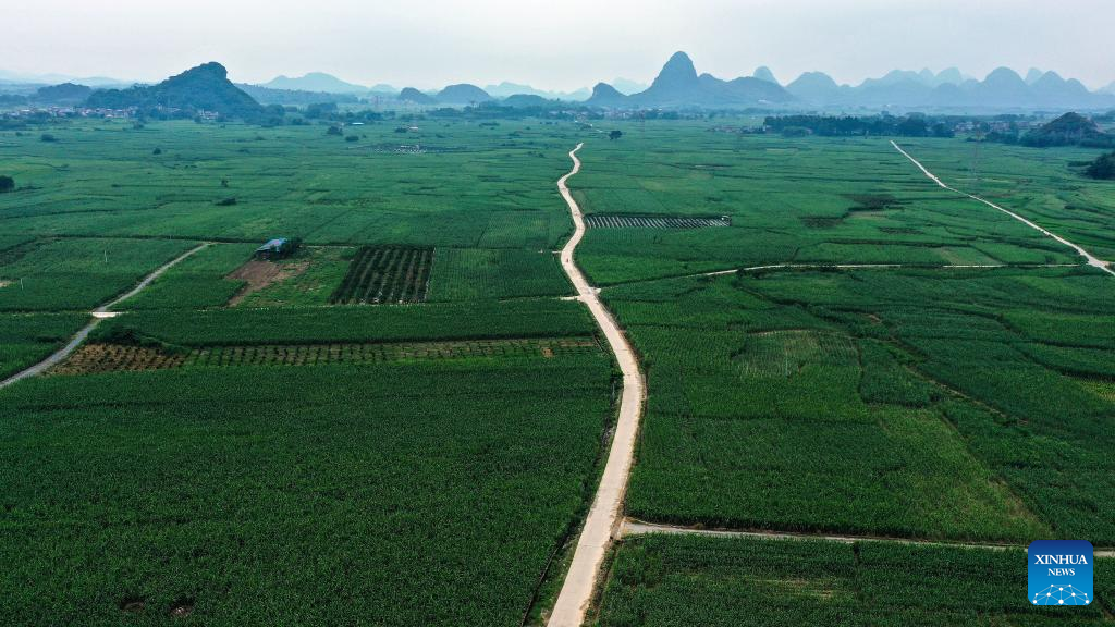 View of villages in south China's Guangxi