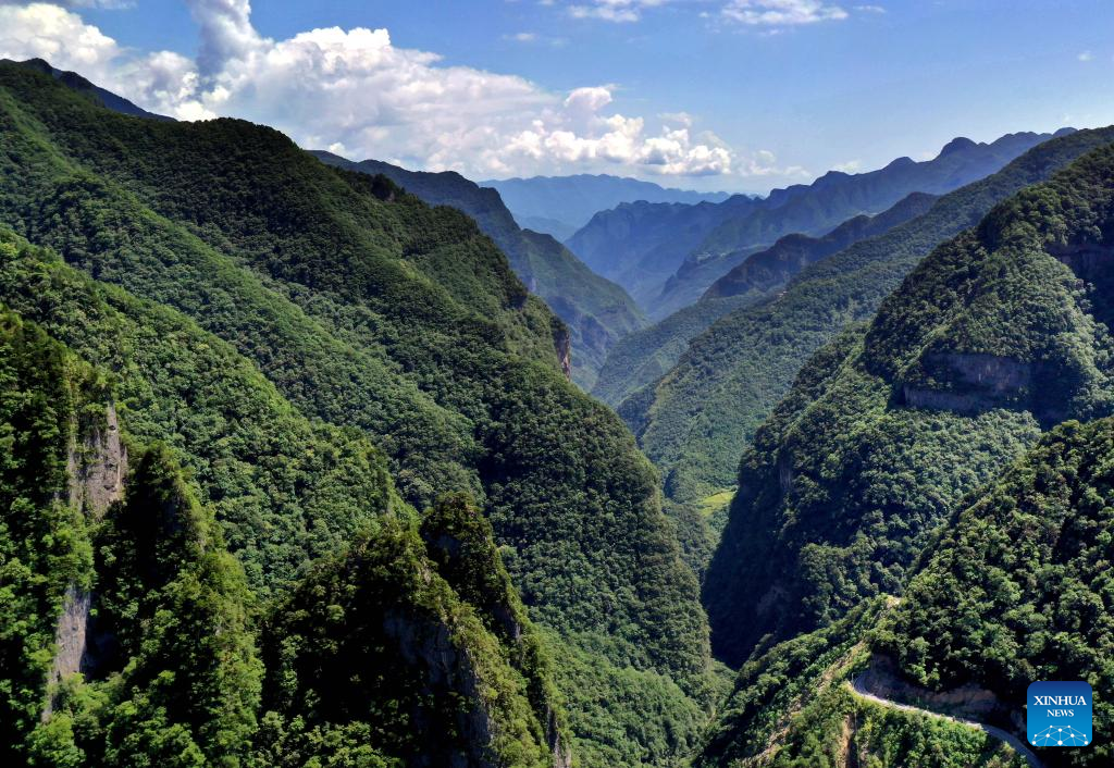 View of Chongqing Wulipo National Nature Reserve in Wushan County, Chongqing