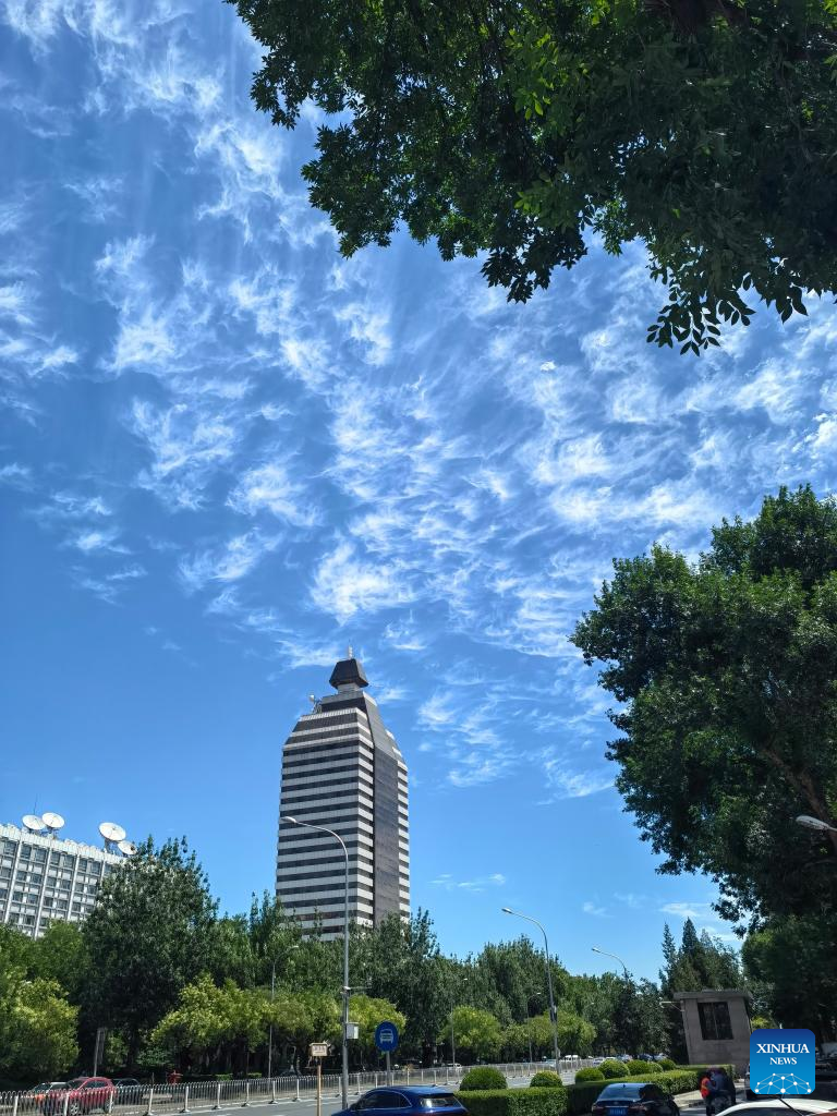 In pics: clouds during sunny day in Beijing