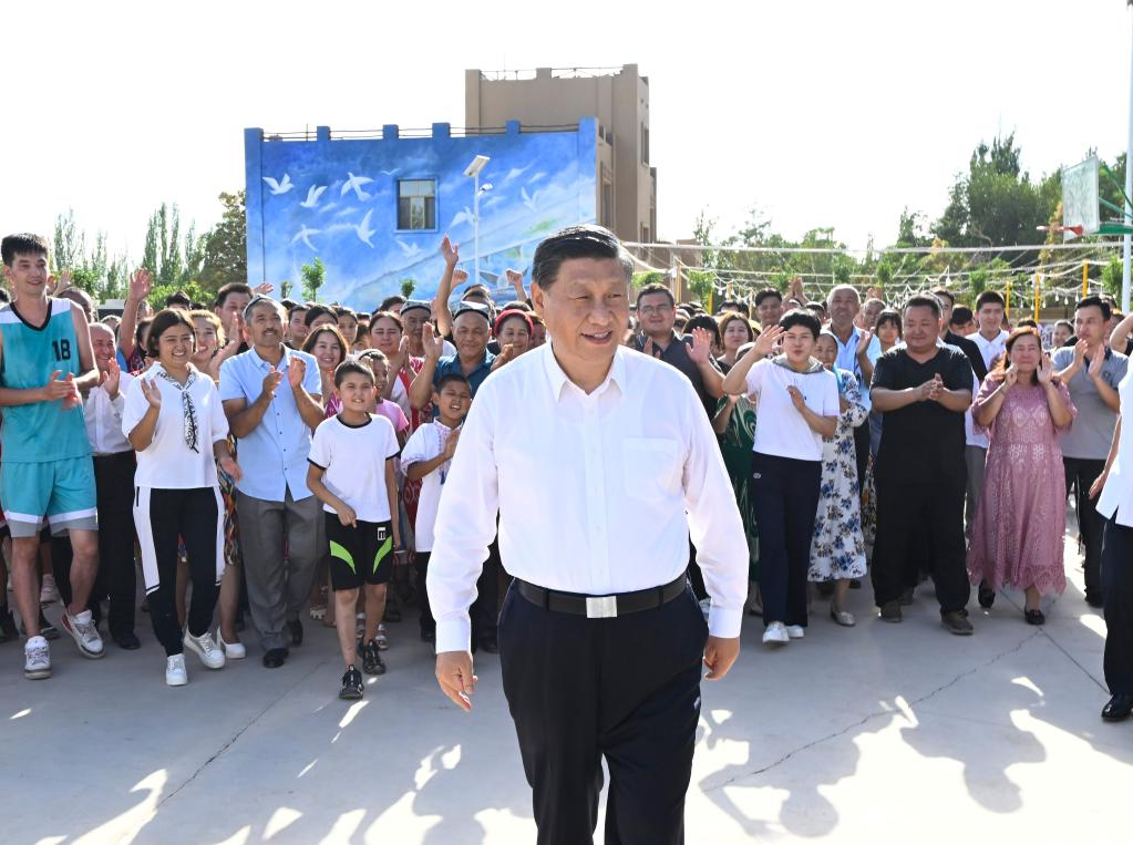 Xi stresses implementing Party's policies on Xinjiang, highlights stability, security