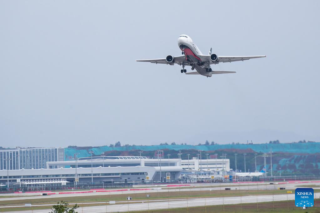 Asia's first professional cargo hub airport put into operation in central China