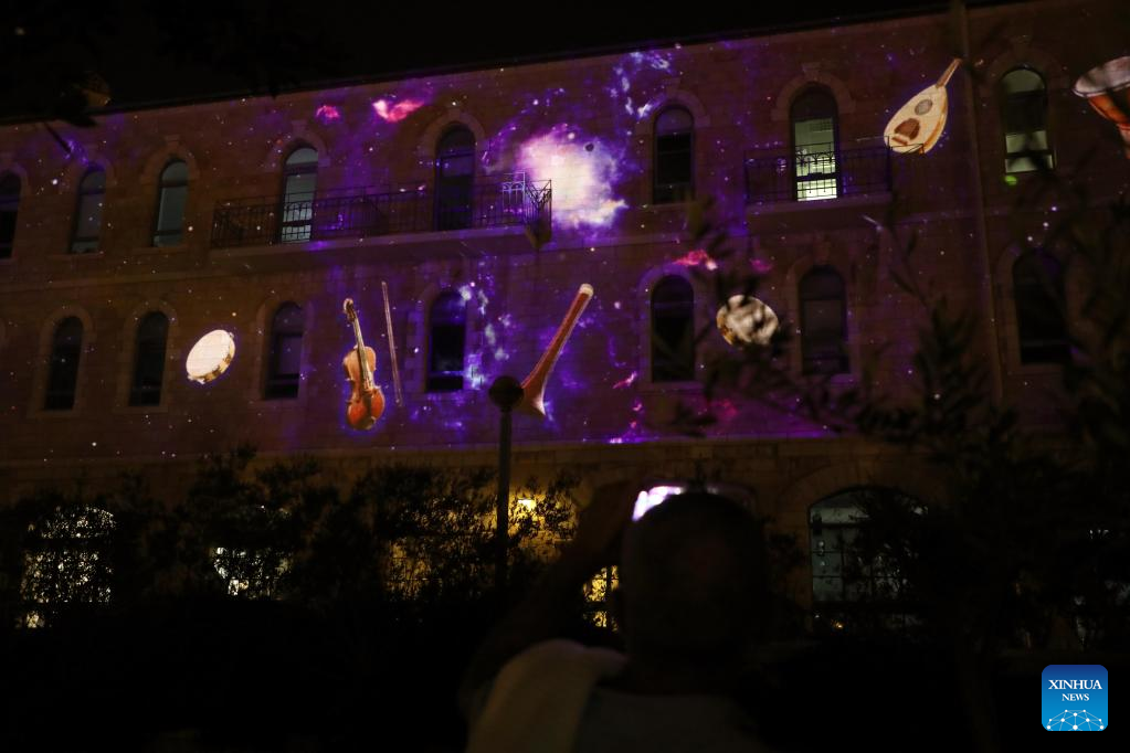 Video mapping light show staged in central Jerusalem