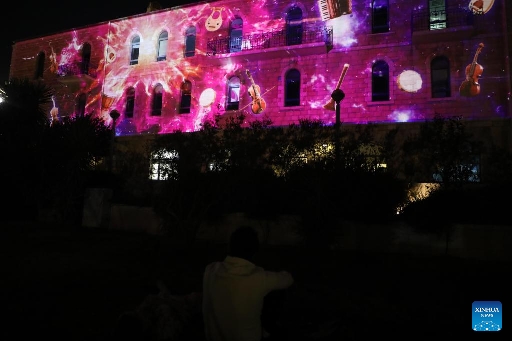 Video mapping light show staged in central Jerusalem