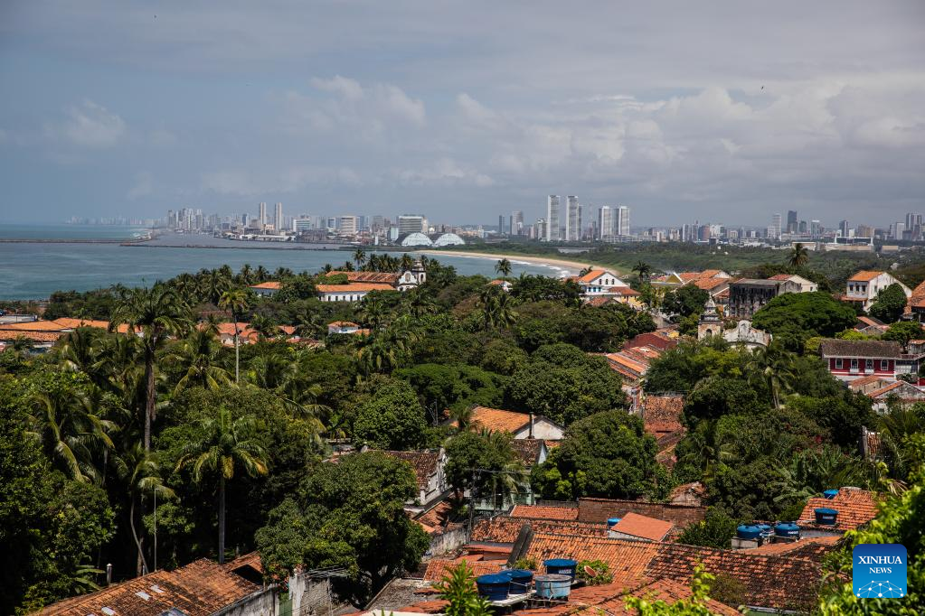 Scenery of UNESCO World Heritage site in Olinda, Brazil