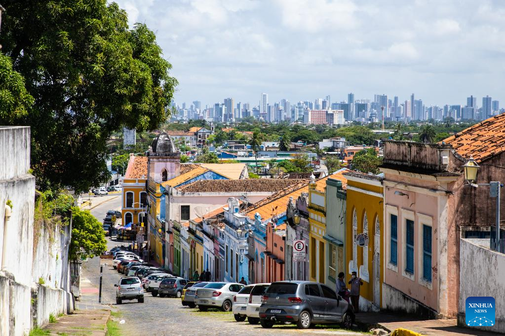 Scenery of UNESCO World Heritage site in Olinda, Brazil