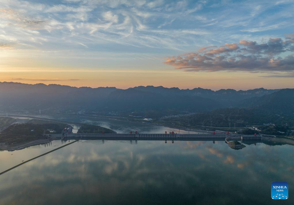 Scenery of Three Gorges Dam at dawn