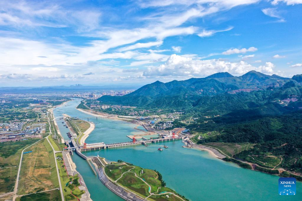 Hydropower project for multiple purposes under construction in south China