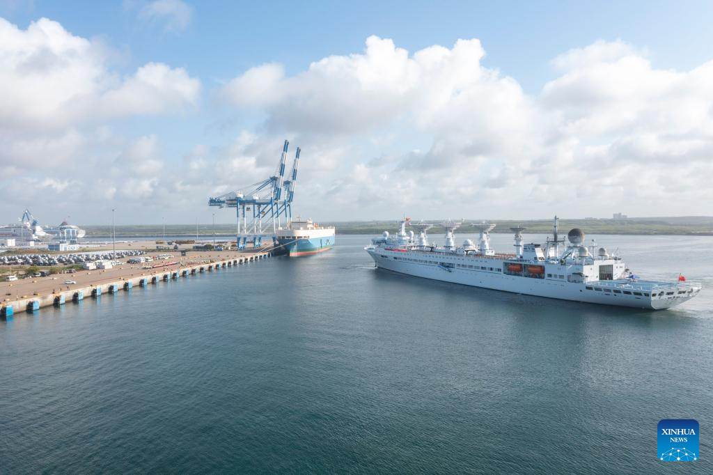 Chinese space-tracking ship docks at Sri Lanka's Hambantota port