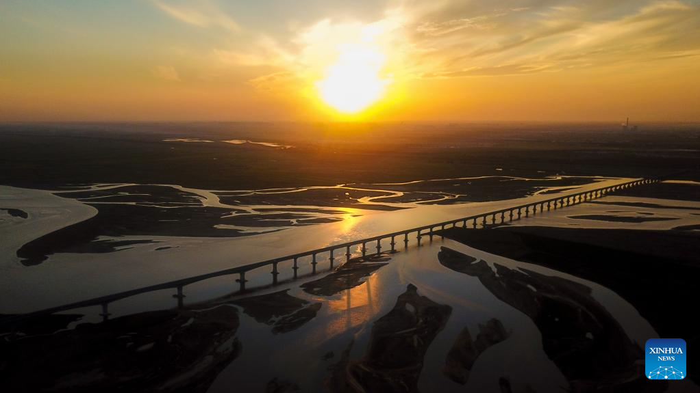 View of Yellow River in China's Inner Mongolia