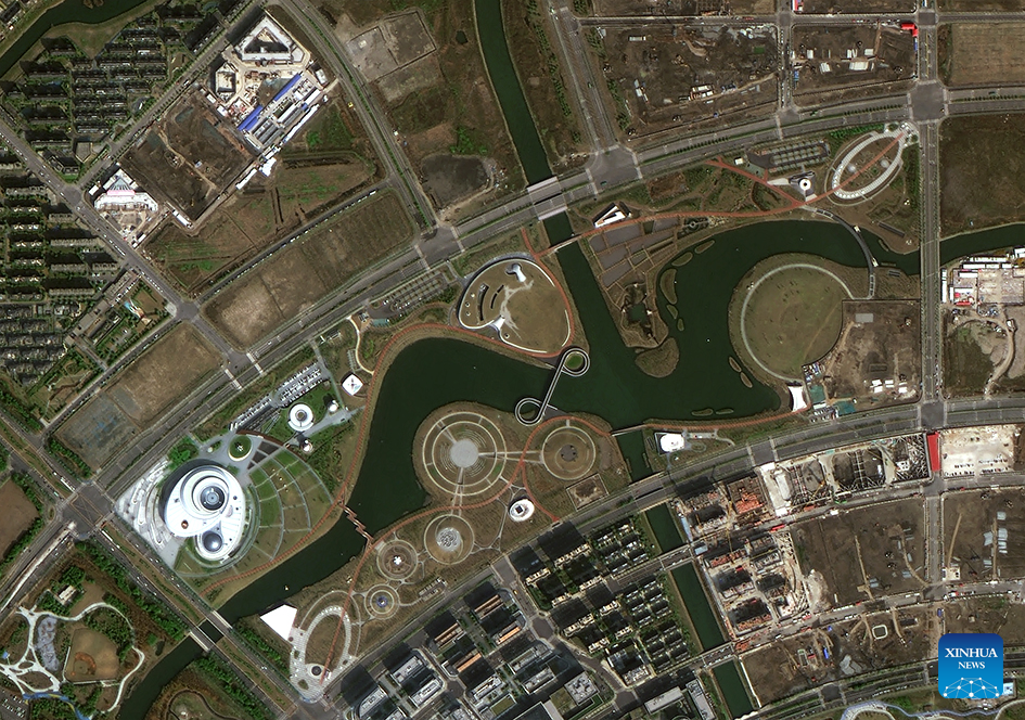 Remote sensing images show changes of pilot FTZ in Shanghai